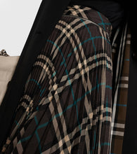 Burberry Pleated checked midi skirt