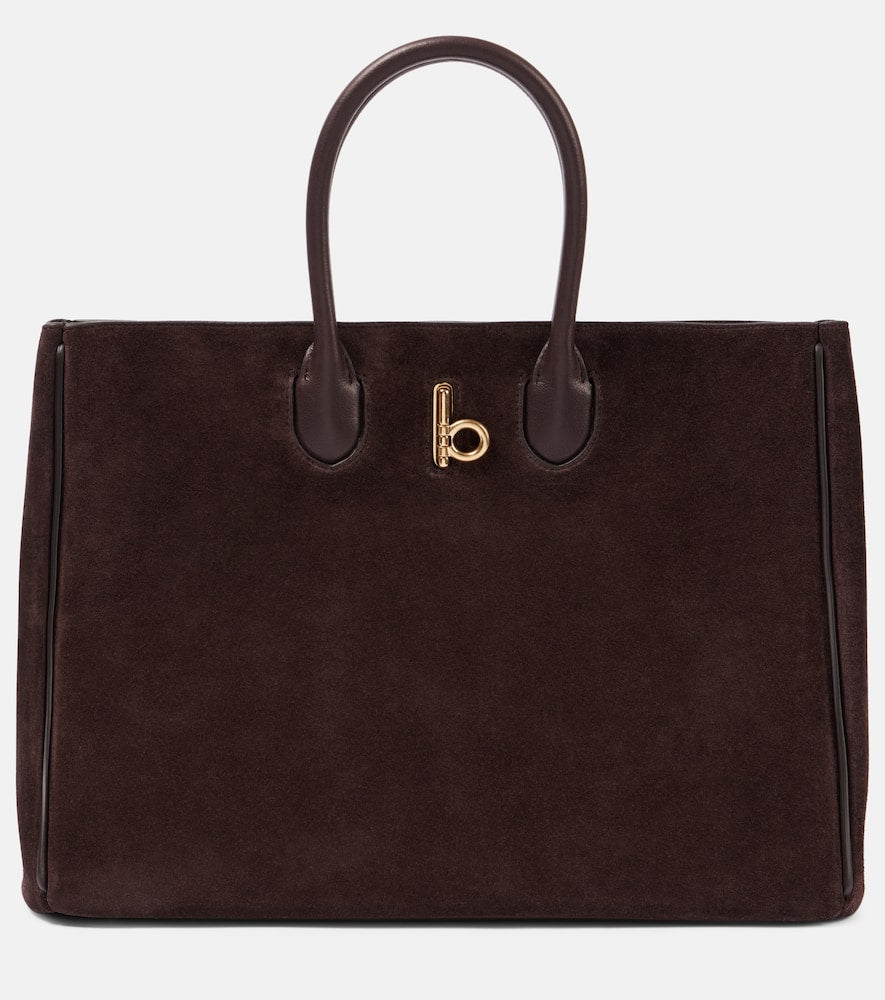 Burberry Rocking Horse Medium suede tote bag. Shop Burberry Tote Bags for women now.