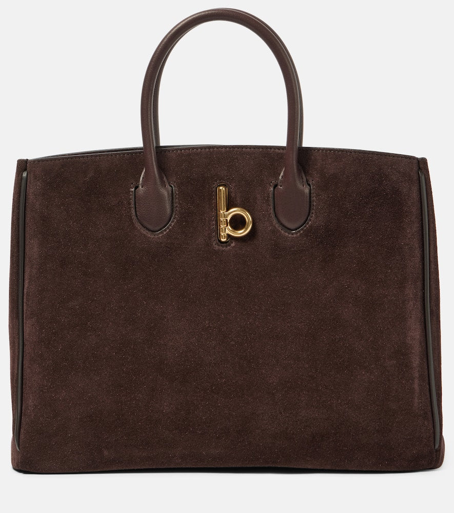 Burberry Rocking Horse Small suede tote bag. Shop Burberry Tote Bags for women now.