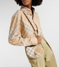Burberry Rocking Horse leather-trimmed crossbody bag