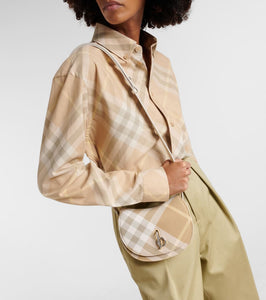 Burberry Rocking Horse leather-trimmed crossbody bag