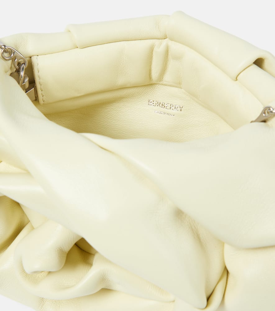 Burberry Rose gathered leather clutch