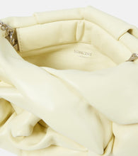 Burberry Rose gathered leather clutch