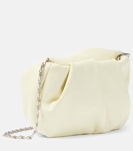 Burberry Rose gathered leather clutch