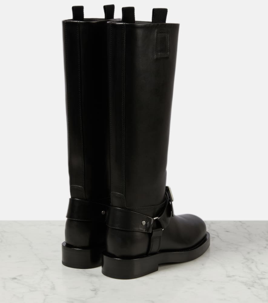 Burberry Saddle leather knee-high boots