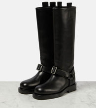 Burberry Saddle leather knee-high boots