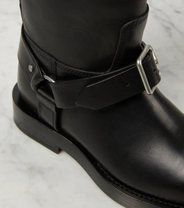 Burberry Saddle leather knee-high boots