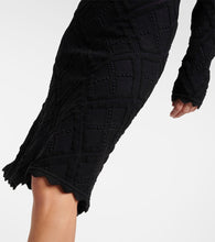Burberry Scalloped wool-blend midi dress