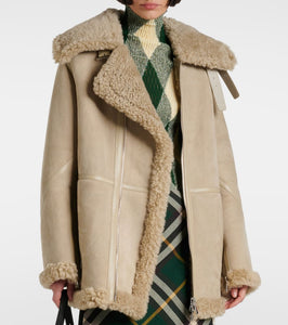 Burberry Shearling-lined leather jacket