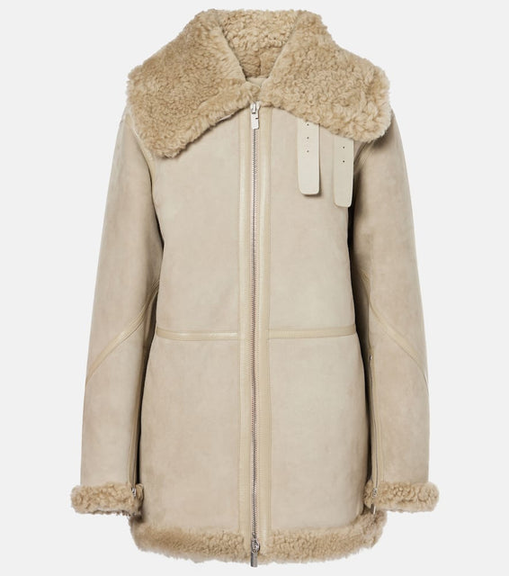 Burberry Shearling-lined leather jacket