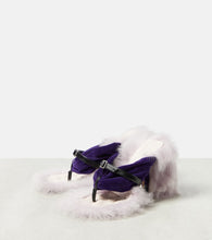 Burberry Step Post Shearling-trimmed sandals