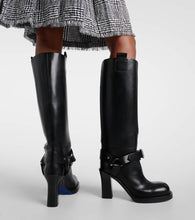 Burberry Stirrup leather knee-high boots