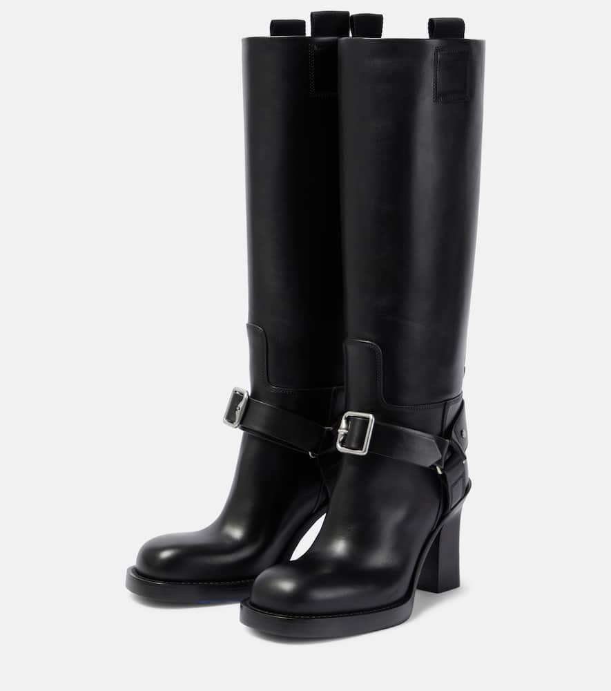Burberry Stirrup leather knee-high boots