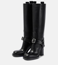Burberry Stirrup leather knee-high boots