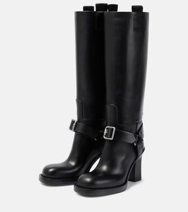 Burberry Stirrup leather knee-high boots