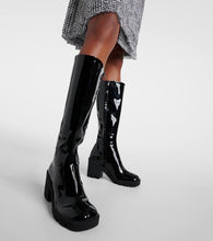 Burberry Stride patent leather knee-high boots