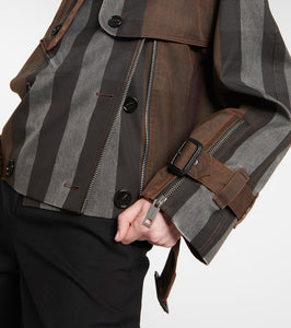 Burberry Striped canvas jacket