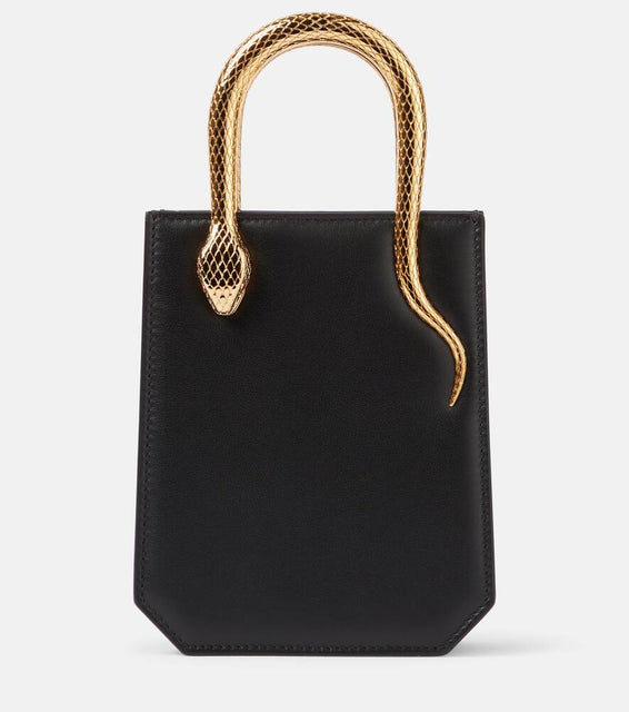 Bvlgari Serpentine Mini leather tote bag. Shop Bvlgari Top-Handle Bags for women now.