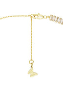 By Adina Eden Cz Baguette Tennis Choker in Metallic Gold