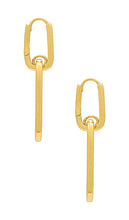 By Adina Eden Drop Link Earrings in Metallic Gold