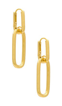By Adina Eden Drop Link Earrings in Metallic Gold