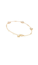 By Adina Eden Eden Pave Heart Bracelet in Metallic Gold