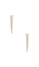 By Adina Eden Elongated Oval Earrings in Metallic Gold