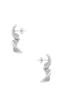 By Adina Eden Floral Studs in Metallic Silver