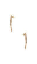By Adina Eden Fluid Oval Earring in Metallic Gold