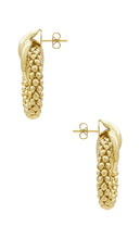 By Adina Eden Interlocked Earring in Metallic Gold