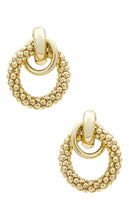 By Adina Eden Interlocked Earring in Metallic Gold