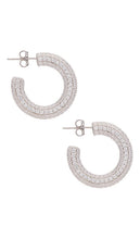 By Adina Eden Jumbo Pave Hoops in Metallic Silver