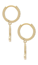 By Adina Eden Pave Butterfly Huggies in Metallic Gold