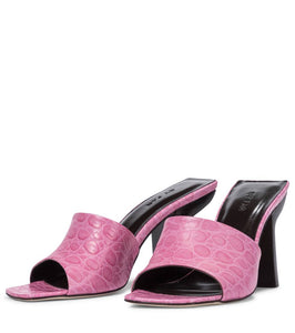 By Far Liliana croc-effect leather sandals