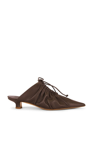 By Malene Birger Masey Heels in Brown | Carafe Closed Toe Mules for Women