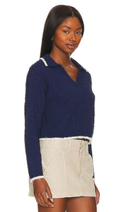 Callahan Corina Polo Sweater in Blue