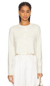 CAMI NYC Perdita Cardigan in Cream - CAMI NYC Cardigan Perdita en crème - CAMI NYC Perdita 奶油色开衫 - CAMI NYC Perdita Cardigan in Creme - CAMI NYC 퍼디타 가디건 색상 - Cardigan CAMI NYC Perdita in crema