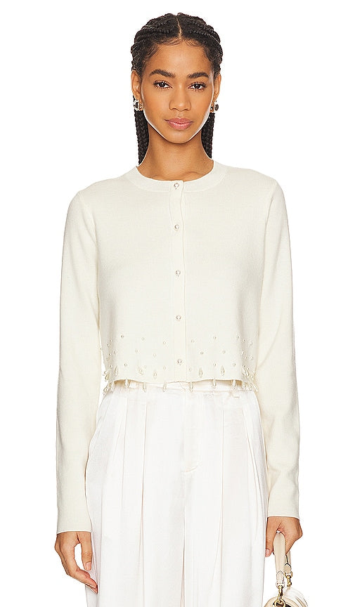 CAMI NYC Perdita Cardigan in Cream - CAMI NYC Cardigan Perdita en crème - CAMI NYC Perdita 奶油色开衫 - CAMI NYC Perdita Cardigan in Creme - CAMI NYC 퍼디타 가디건 색상 - Cardigan CAMI NYC Perdita in crema