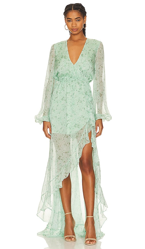 CAROLINE CONSTAS Liv Gown in Mint - CAROLINE CONSTAS Robe Liv en Menthe - CAROLINE CONSTAS 薄荷色 Liv 礼服 - CAROLINE CONSTAS Liv Kleid in Mint - CAROLINE CONSTAS Liv 가운 민트 색상 - CAROLINE CONSTAS Abito Liv in menta