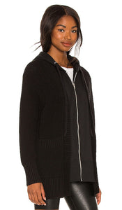 Central Park West Reed Dickie Cardigan in Black