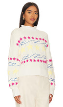 Central Park West Stella Star Motif Roll Neck Sweater in Ivory