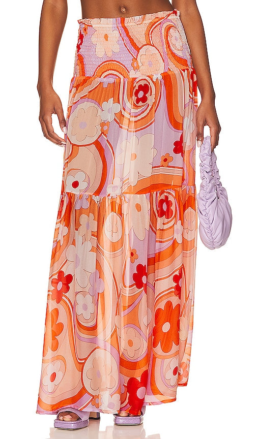 CIN CIN Vagabond Maxi Skirt in Orange - CIN Jupe longue CIN Vagabond en orange - CIN CIN Vagabond 橙色超长裙 - CIN CIN Vagabond Maxirock in Orange - CIN CIN Vagabond 맥시 스커트 - CIN CIN Gonna lunga Vagabond in arancione