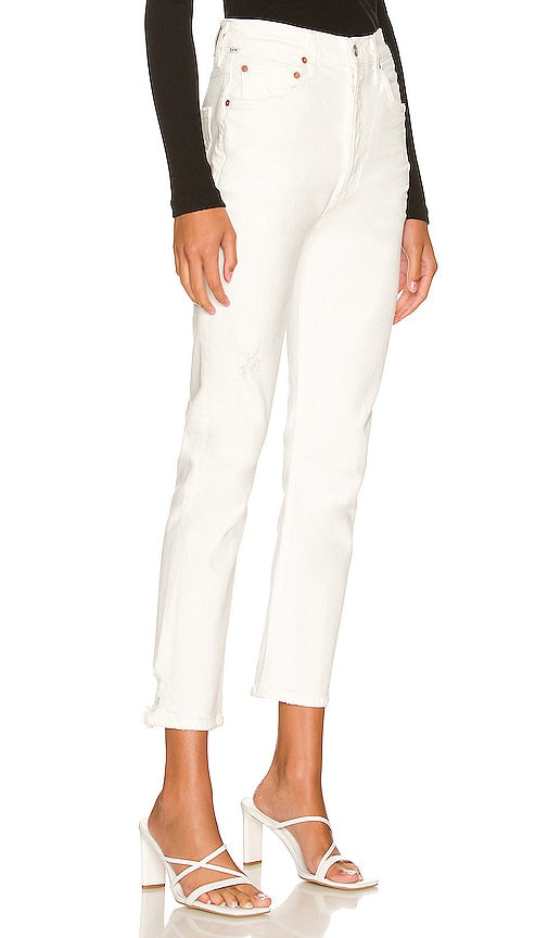 Citizens of Humanity Jolene High Rise Vintage Slim in White