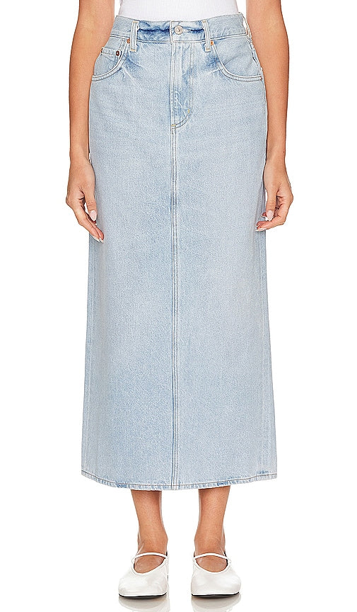 Citizens of Humanity Verona Column Skirt in Blue