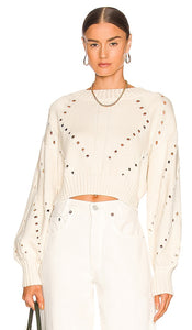 Cleobella Delaney Sweater in Cream - Pull Cleobella Delaney en crème - Cleobella Delaney 奶油色毛衣 - Cleobella Delaney Pullover in Creme - Cleobella Delaney 스웨터 - Maglione Cleobella Delaney color crema