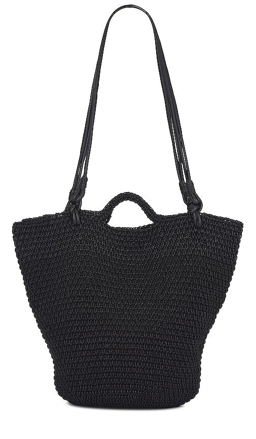 Cleobella Crochet Basket Bag in Black