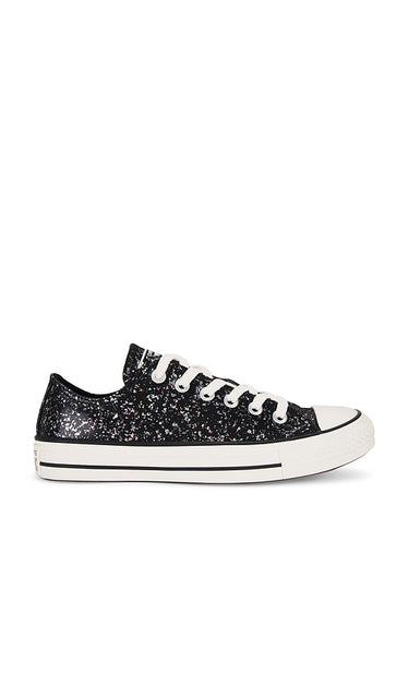 Converse Chuck Taylor All Star Glitter Sneaker in Black | Black & Egret Low Top Sneakers for Women
