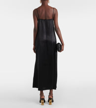 CO Lace-trimmed silk satin slip dress