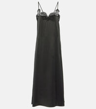 CO Lace-trimmed silk satin slip dress. CO蕾丝边真丝缎吊带裙