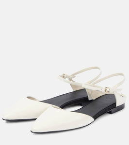 CO Leather slingback flats